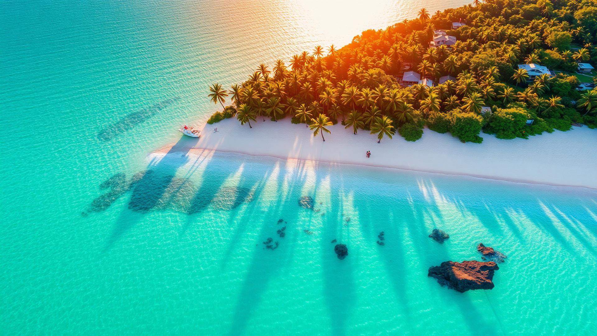 Praia tropical brasileira com águas cristalinas